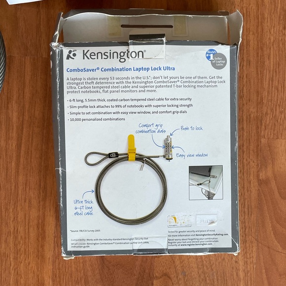 Kensington laptop lock new in box - Picture 2 of 6